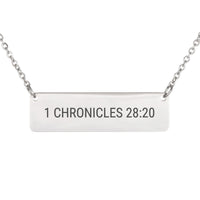 Load image into Gallery viewer, 1 Chronicles 28:20 Necklace - New Job Gift, Courage Bible Jewelry

