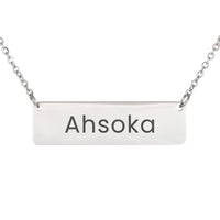 Load image into Gallery viewer, Ahsoka Necklace – Custom Name Horizontal Bar Necklace for Women
