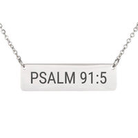 Load image into Gallery viewer, Psalm 91_5 Necklace, Gift for Daughter - Courage Bible Pendant
