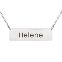 Load image into Gallery viewer, Helene Necklace – Personalized Name Chain - Custom Horizontal Bar Necklace for Women
