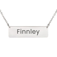 Load image into Gallery viewer, Finnley Necklace – Custom Name Horizontal Bar Necklace for Women
