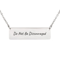 Load image into Gallery viewer, Do Not Be Discouraged Engraved Necklace, Joshua 1:9 Courage Religious Pendant for Sister

