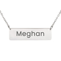 Load image into Gallery viewer, Meghan Necklace – Personalized Name Chain - Custom Horizontal Bar Necklace for Women
