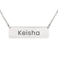 Load image into Gallery viewer, Keisha Necklace – Personalized Name Chain - Custom Horizontal Bar Necklace for Women
