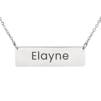 Load image into Gallery viewer, Elayne Necklace – Personalized Name Chain - Custom Horizontal Bar Necklace for Women
