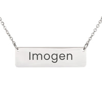 Load image into Gallery viewer, Imogen Necklace – Personalized Name Chain - Custom Horizontal Bar Necklace for Women
