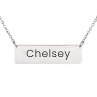 Load image into Gallery viewer, Chelsey Necklace – Custom Name Horizontal Bar Necklace for Women
