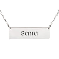 Load image into Gallery viewer, Sana Necklace – Custom Name Horizontal Bar Necklace for Women

