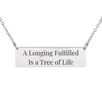 Load image into Gallery viewer, A Longing Fulfilled Is a Tree of Life Necklace - Hope Bible Scripture Jewelry, Proverbs 13_12 New Year Gift
