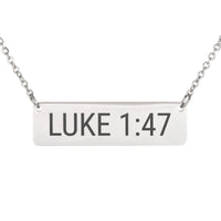 Load image into Gallery viewer, Luke 1:47 Necklace, Gift for Wife - Women's Scripture Pendant
