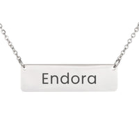 Load image into Gallery viewer, Endora Necklace – Personalized Name Chain - Custom Horizontal Bar Necklace for Women
