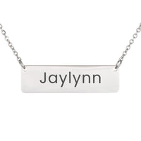 Load image into Gallery viewer, Jaylynn Necklace – Custom Name Horizontal Bar Necklace for Women
