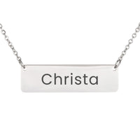 Load image into Gallery viewer, Christa Necklace – Custom Name Horizontal Bar Necklace for Women
