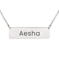 Load image into Gallery viewer, Aesha Necklace – Personalized Horizontal Bar Necklace for Women
