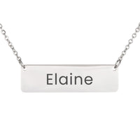 Load image into Gallery viewer, Elaine Necklace – Personalized Name Chain - Custom Horizontal Bar Necklace for Women
