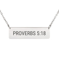 Load image into Gallery viewer, Proverbs 5:18 Necklace - Wedding Scripture Gift for Wife

