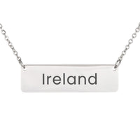 Load image into Gallery viewer, Ireland Necklace – Custom Name Horizontal Bar Necklace for Women
