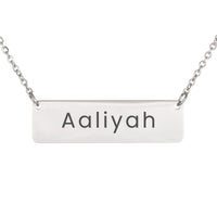 Load image into Gallery viewer, Aaliyah Necklace – Custom Name Horizontal Bar Necklace for Women
