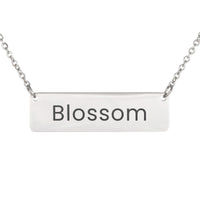 Load image into Gallery viewer, Blossom Necklace – Custom Name Horizontal Bar Necklace for Women
