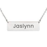 Load image into Gallery viewer, Jaslynn Necklace – Custom Name Horizontal Bar Necklace for Women
