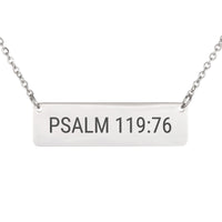 Load image into Gallery viewer, Psalm 119:76 Necklace - Loss of Loved One Gift, Comfort Religious Pendant
