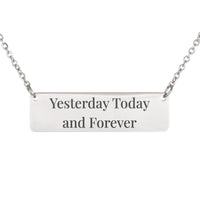Load image into Gallery viewer, Yesterday Today and Forever Necklace - Hebrews 13:8, Dainty Faith Scripture Pendant for Sister

