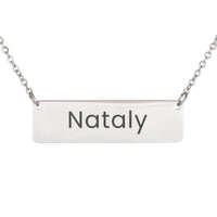 Load image into Gallery viewer, Nataly Necklace – Personalized Name Chain - Custom Horizontal Bar Necklace for Women
