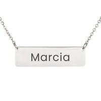 Load image into Gallery viewer, Marcia Necklace – Personalized Name Chain - Custom Horizontal Bar Necklace for Women
