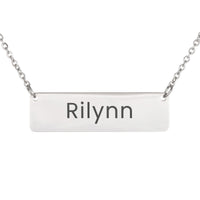 Load image into Gallery viewer, Rilynn Necklace – Personalized Name Chain - Custom Horizontal Bar Necklace for Women
