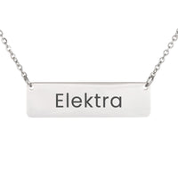 Load image into Gallery viewer, Elektra Necklace – Custom Name Horizontal Bar Necklace for Women
