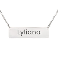 Load image into Gallery viewer, Lyliana Necklace – Custom Name Horizontal Bar Necklace for Women
