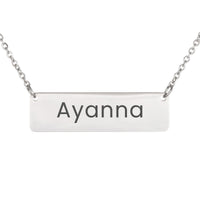 Load image into Gallery viewer, Ayanna Necklace – Custom Name Horizontal Bar Necklace for Women
