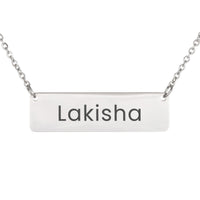 Load image into Gallery viewer, Lakisha Necklace – Custom Name Horizontal Bar Necklace for Women
