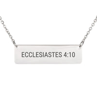 Load image into Gallery viewer, Ecclesiastes 4:10 Necklace - Wedding Bible Gift for Her

