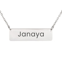 Load image into Gallery viewer, Janaya Necklace – Personalized Name Chain - Custom Horizontal Bar Necklace for Women
