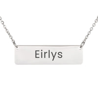 Load image into Gallery viewer, Eirlys Necklace – Personalized Name Chain - Custom Horizontal Bar Necklace for Women
