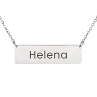 Load image into Gallery viewer, Helena Necklace – Personalized Name Chain - Custom Horizontal Bar Necklace for Women
