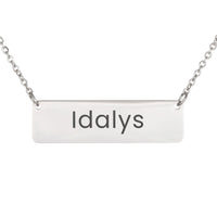Load image into Gallery viewer, Idalys Necklace – Personalized Name Chain - Custom Horizontal Bar Necklace for Women
