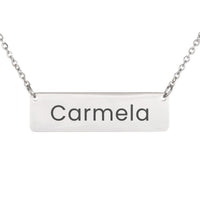 Load image into Gallery viewer, Carmela Necklace – Custom Name Horizontal Bar Necklace for Women
