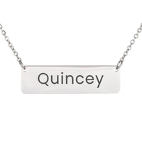 Load image into Gallery viewer, Quincey Necklace – Custom Name Horizontal Bar Necklace for Women
