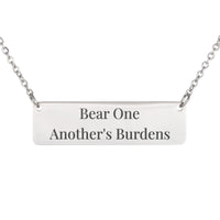Load image into Gallery viewer, Bear One Another's Burdens Necklace, Galatians 6:2 Friendship Bible Verse Gift for Best Friend
