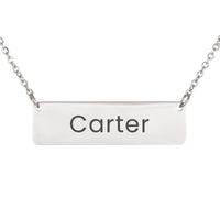 Load image into Gallery viewer, Carter Necklace – Personalized Name Chain - Custom Horizontal Bar Necklace for Women
