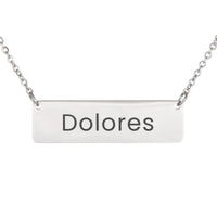 Load image into Gallery viewer, Dolores Necklace – Custom Name Horizontal Bar Necklace for Women
