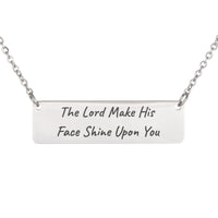 Load image into Gallery viewer, The Lord Make His Face Shine Upon You Necklace - Numbers 6_25, Dainty Blessing Scripture Pendant for Her
