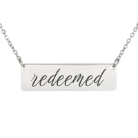 Load image into Gallery viewer, Redeemed Necklace - Easter Gift, Dainty Salvation Bible Scripture Jewelry

