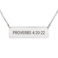 Load image into Gallery viewer, Proverbs 4_20-22 Engraved Necklace - Healing Religious Jewelry, Nurse Gift
