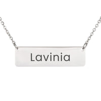 Load image into Gallery viewer, Lavinia Necklace – Custom Name Horizontal Bar Necklace for Women

