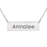 Load image into Gallery viewer, Annalee Necklace – Custom Name Horizontal Bar Necklace for Women
