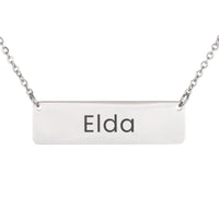Load image into Gallery viewer, Elda Necklace – Custom Name Horizontal Bar Necklace for Women
