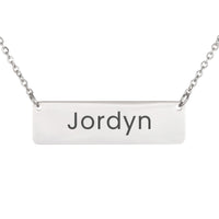 Load image into Gallery viewer, Jordyn Necklace – Personalized Name Chain - Custom Horizontal Bar Necklace for Women

